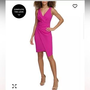 Fuchsia Asymmetrical Cocktail Dress